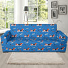 Basset Hound Pattern Print Design 02 Sofa Slipcover