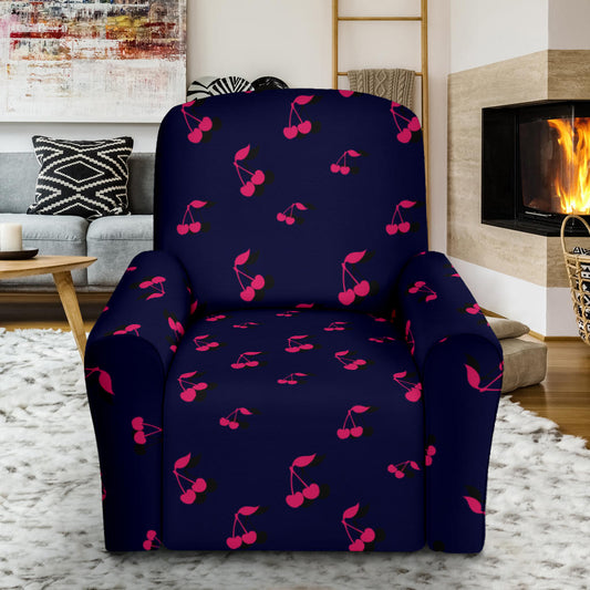 Cherry Pattern Print Design 02 Recliner Slipcover with Pocket