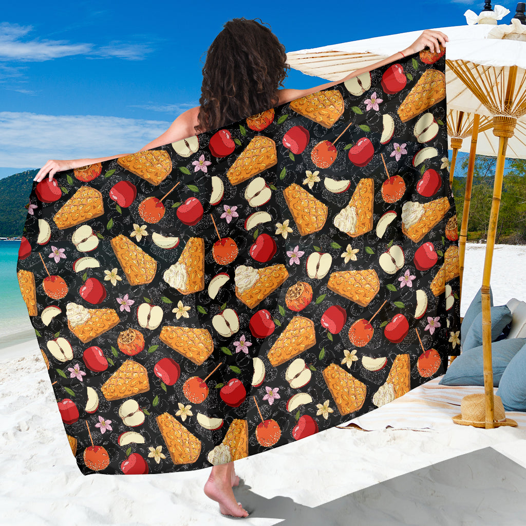 Apple Pie Pattern Print Design 01 Sarong Pareo Wrap