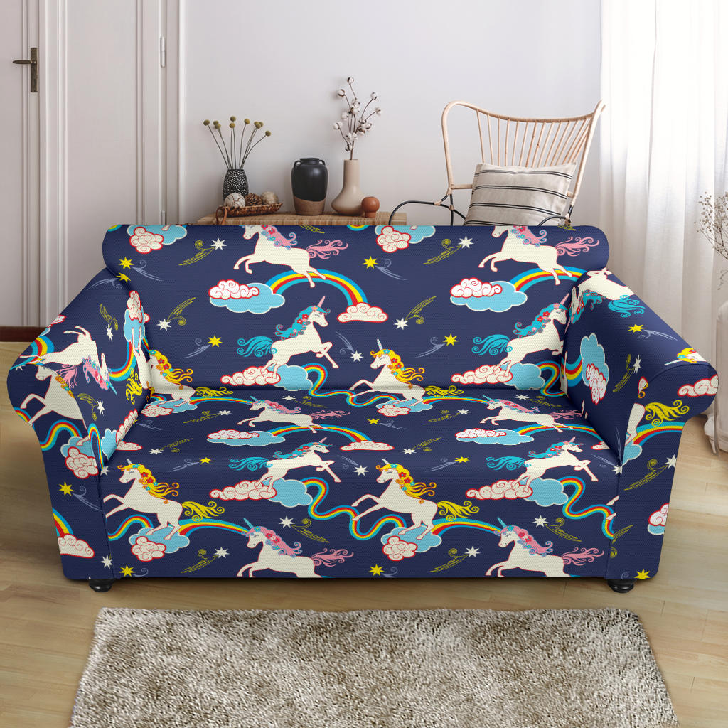 Unicorn Print Design LKS304 Loveseat Couch Slipcover