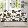 Rottweiler Pattern Print Design A04 Sofa Slipcover