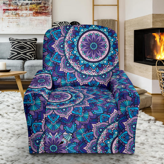 Mandala Pattern Print Design 04 Recliner Slipcover with Pocket