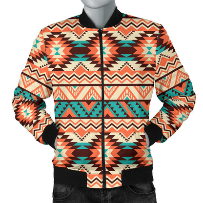 Navajo Western Style Print Pattern Men Bomber Jacket