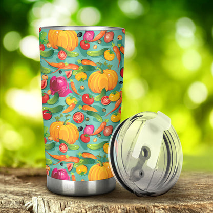 Vegan Colorful Themed Design Print Tumbler