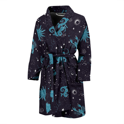 Zodiac Print Design LKS303 Men Bathrobe