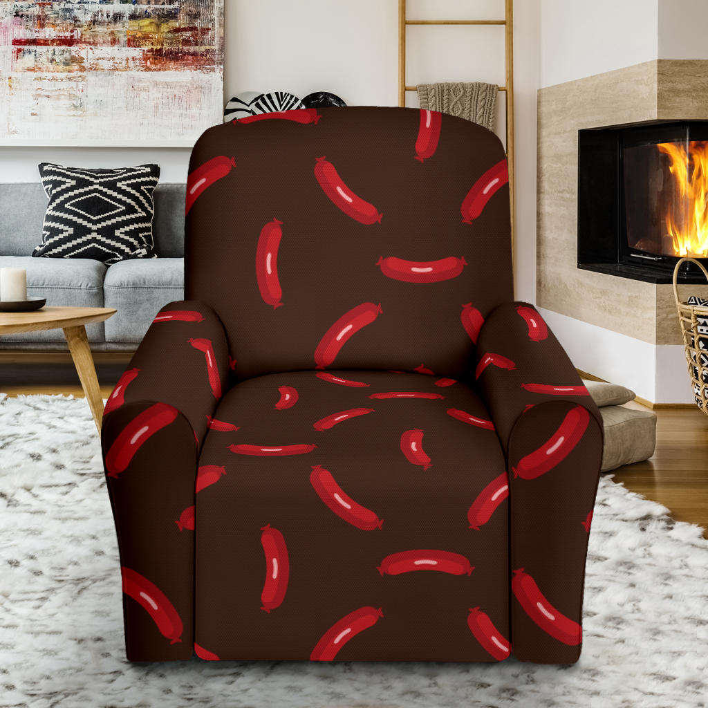 Sausage Print Design LKS302 Recliner Slipcover with Pocket