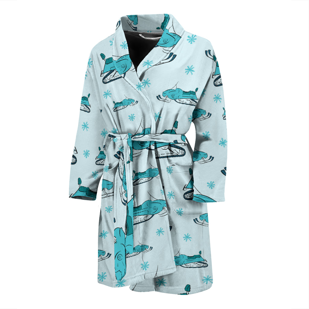 Snowmobile Print Design LKS301 Men Bathrobe