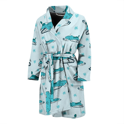 Snowmobile Print Design LKS301 Men Bathrobe