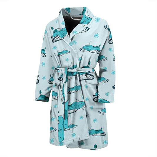 Snowmobile Print Design LKS301 Men Bathrobe