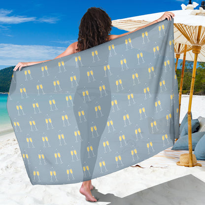 Champagne Pattern Print Design 03 Sarong Pareo Wrap