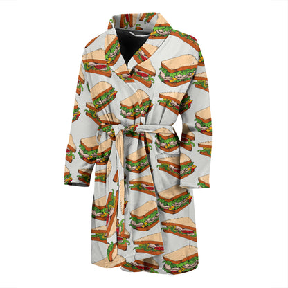 Sandwich Print Design LKS302 Men Bathrobe