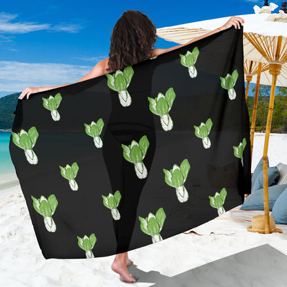 Kale Pattern Print Design 02 Sarong Pareo Wrap
