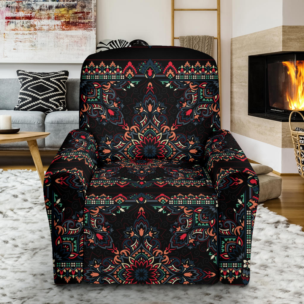 Bandana Print Design LKS307 Recliner Slipcover with Pocket