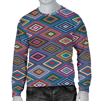Southwestern Design Men Long Sleeve Sweatshirt