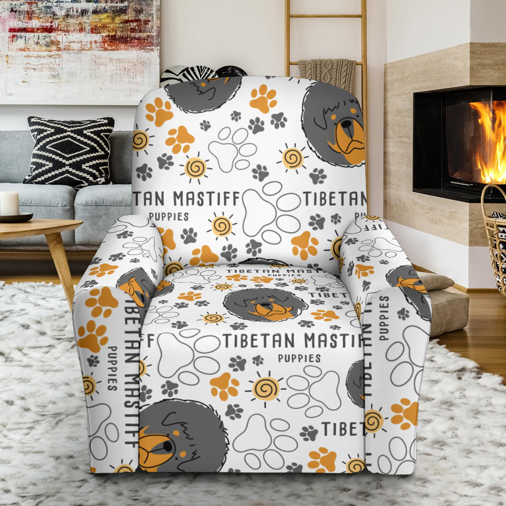 Tibetan Mastiffs Print Design LKS302 Recliner Slipcover with Pocket