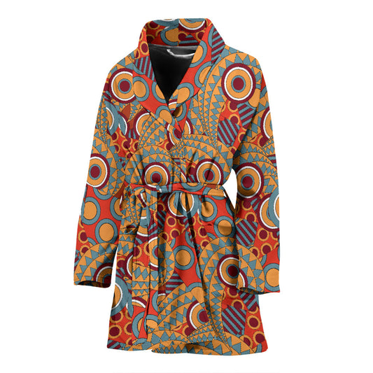 African Pattern Print Design 06 Women Bathrobe