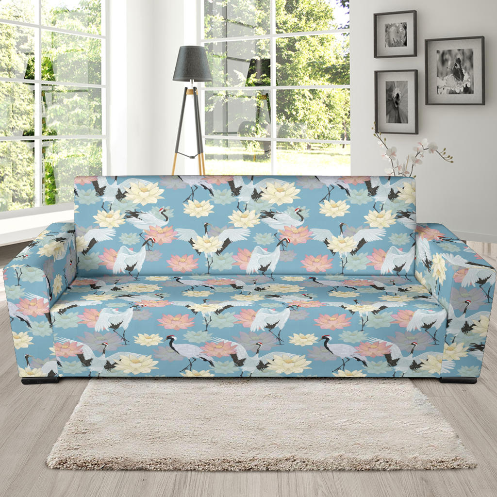 Water Lily Print Design LKS304 Sofa Slipcover