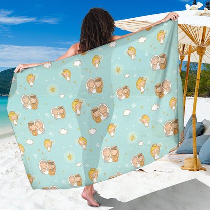 Christian Pattern Print Design 01 Sarong Pareo Wrap