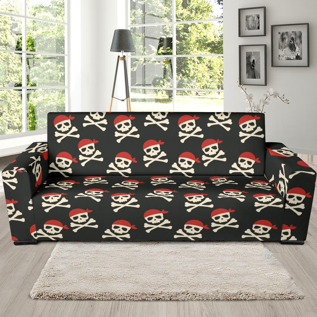 Pirate Pattern Print Design A04 Sofa Slipcover