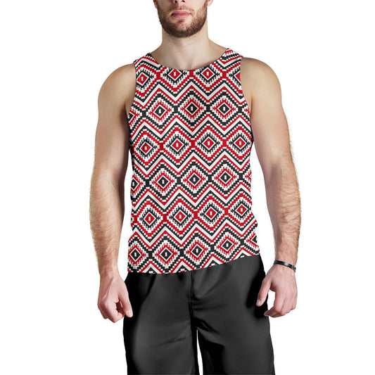 Native American Themed Tribal Print Men Tank Top