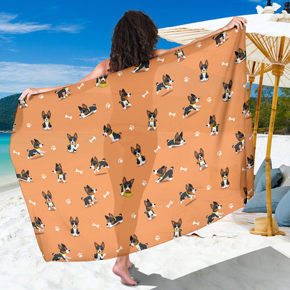 Basenji Pattern Print Design 01 Sarong Pareo Wrap