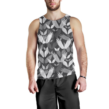 Angel Wings Pattern Design Themed Print Men Tank Top