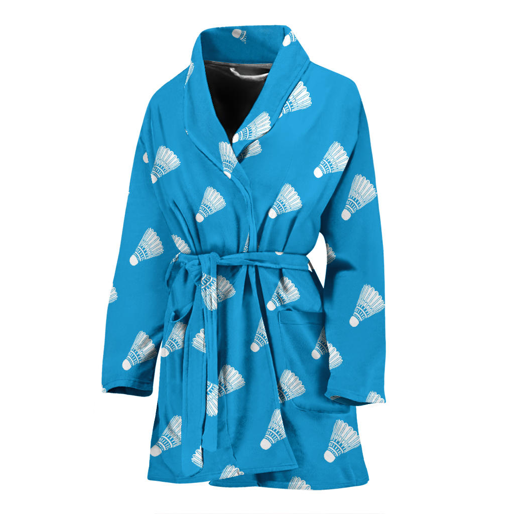 Badminton Ball Pattern Print Design 08 Women Bathrobe