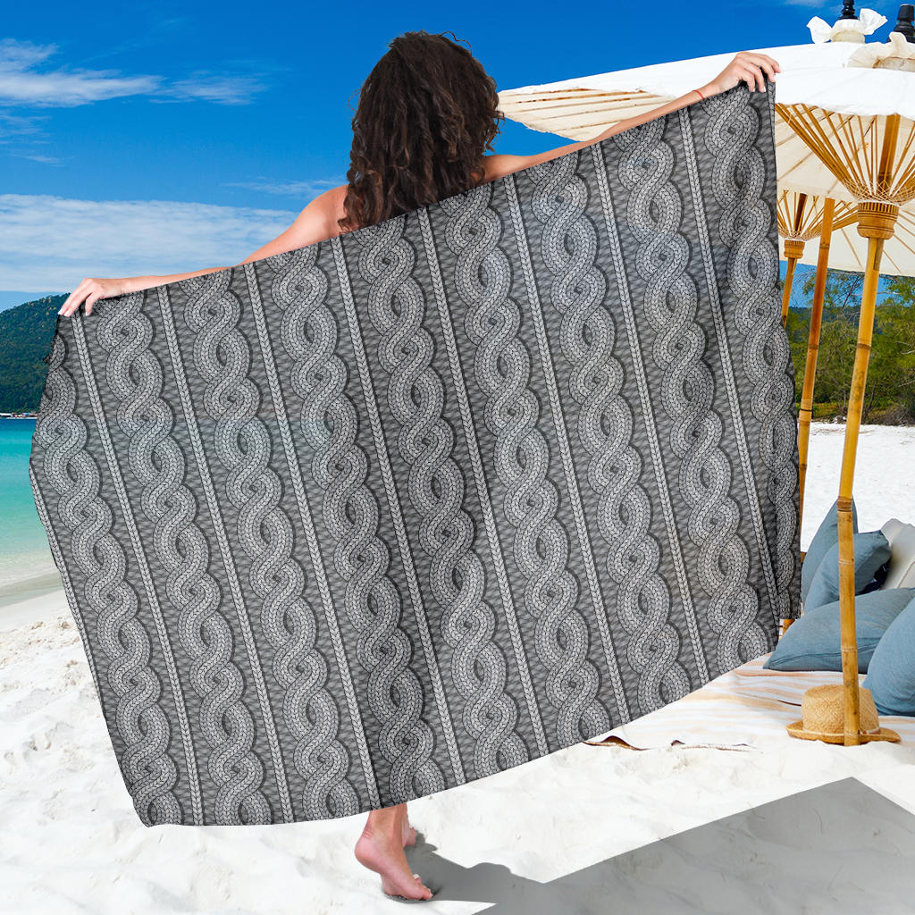 Cable Knit Pattern Print Design 01 Sarong Pareo Wrap