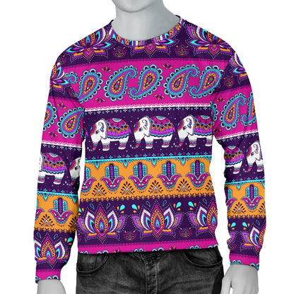 Boho Indian Style Pattern Men Long Sleeve Sweatshirt