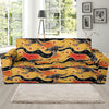 Kangaroos Aboriginal Pattern Print Design 06 Sofa Slipcover