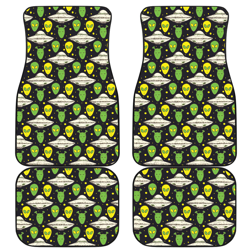 Alien UFO Pattern Car Floor Mats Front Back