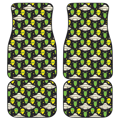 Alien UFO Pattern Car Floor Mats Front Back