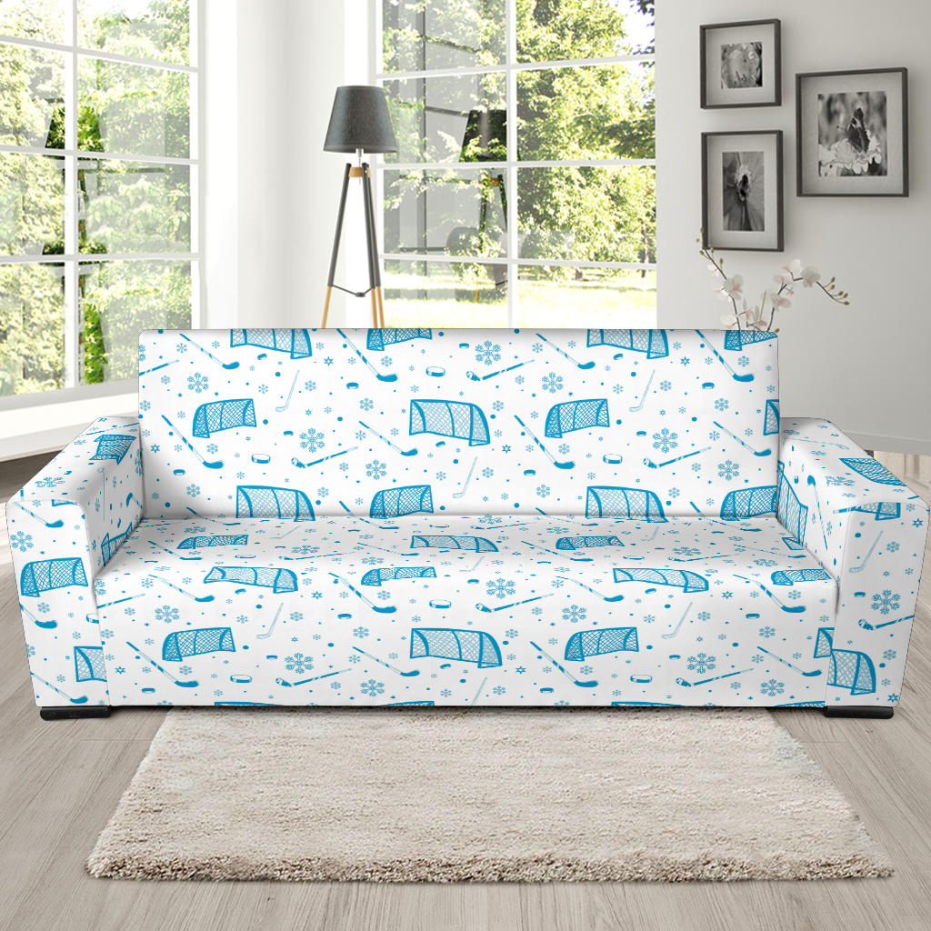 Hockey Print Design LKS303 Sofa Slipcover
