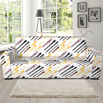 Clarinet Pattern Print Design 01 Sofa Slipcover