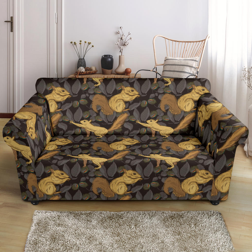 Squirrel Print Design LKS309 Loveseat Couch Slipcover
