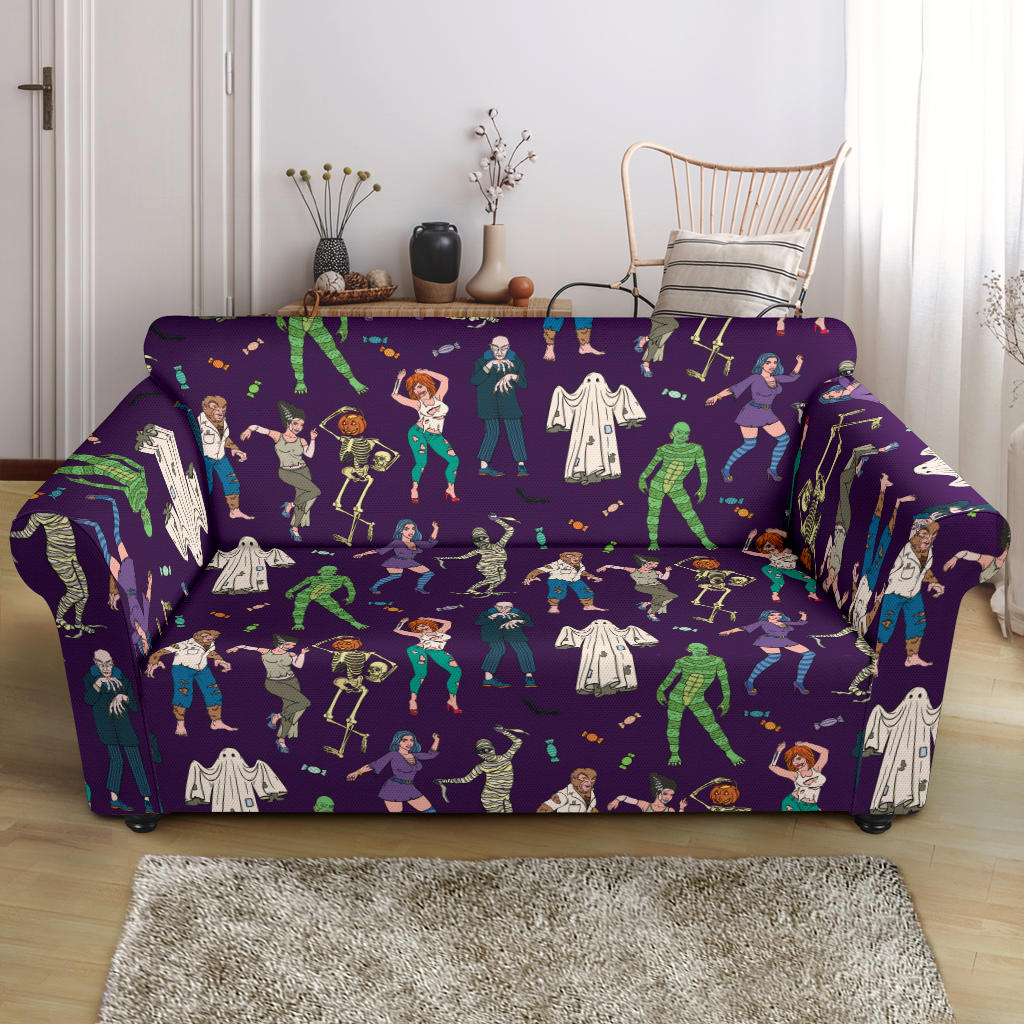 Creepy Zombie Print Design LKS302 Loveseat Couch Slipcover