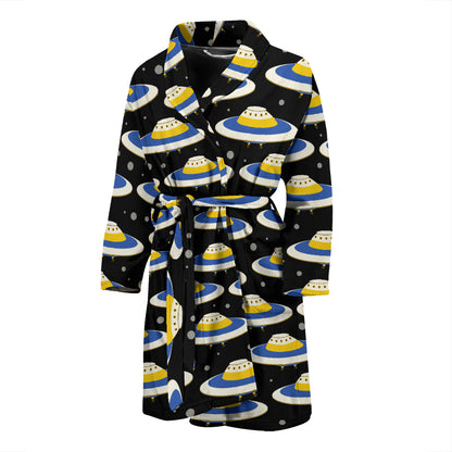 UFO Print Design LKS303 Men Bathrobe