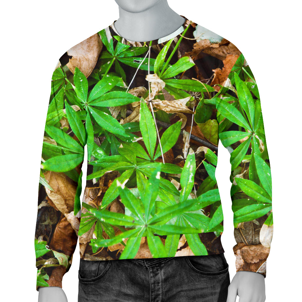 Camouflage Realistic Tree Fresh Print Men Long Sleeve Sweatshirt
