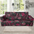 Bass Guitar Pink Rose Pattern Print Design 01 Sofa Slipcover