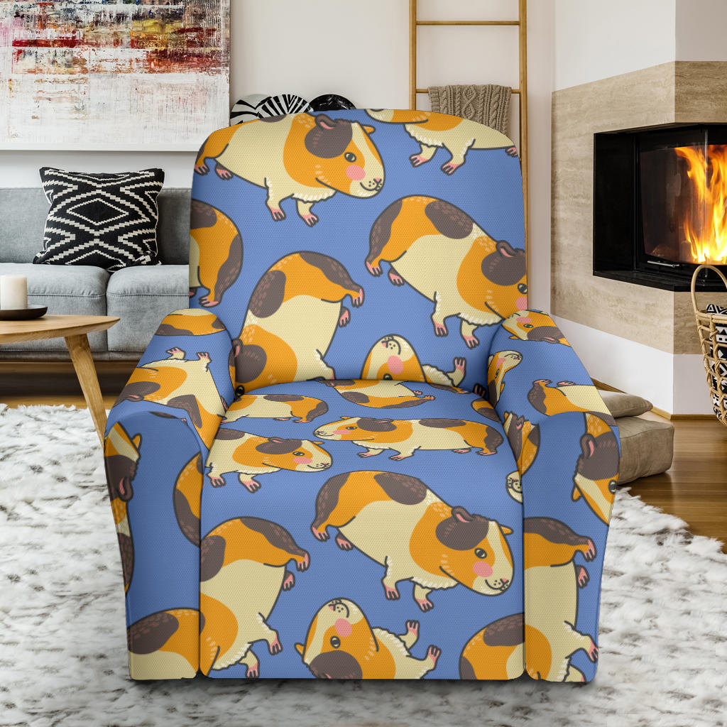 Guinea Pig Pattern Print Design 01 Recliner Slipcover with Pocket