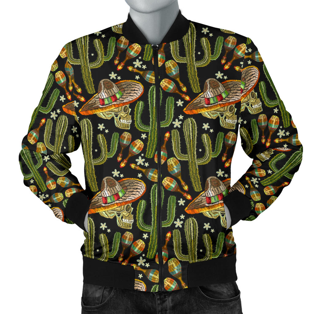 Western Style Print Men Bomber Jacket