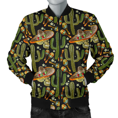 Western Style Print Men Bomber Jacket