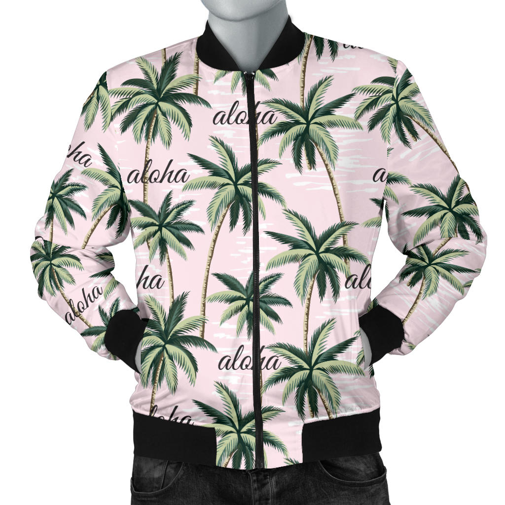Aloha Beach Pattern Design Themed Print Men Bomber Jacket