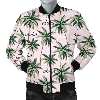 Aloha Beach Pattern Design Themed Print Men Bomber Jacket