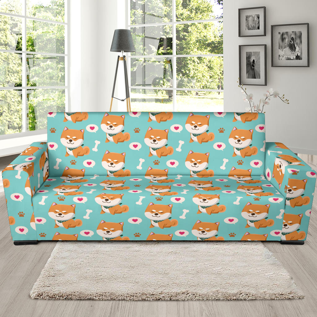 Shiba Inu Print Design LKS3013 Sofa Slipcover