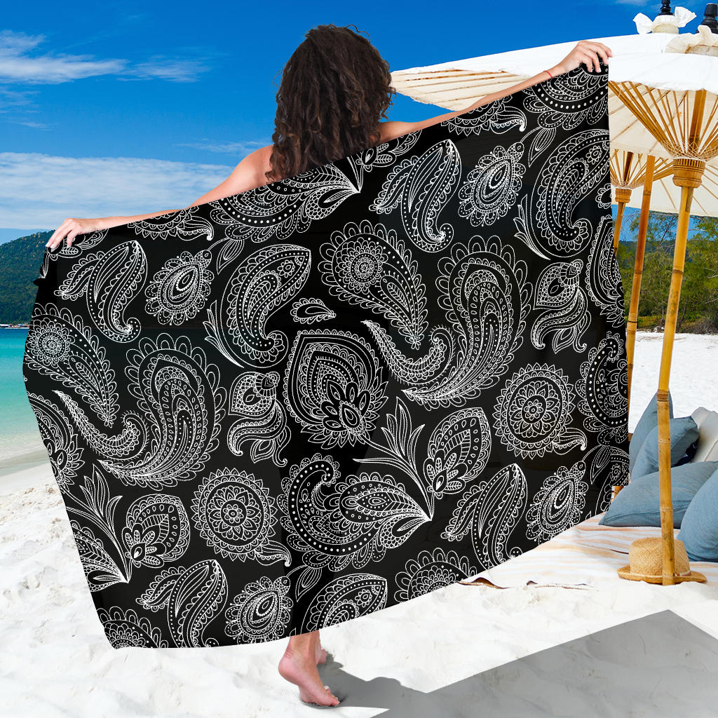 Paisley Pattern Print Design A04 Sarong Pareo Wrap