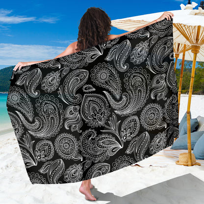 Paisley Pattern Print Design A04 Sarong Pareo Wrap
