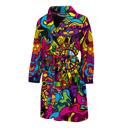 Trippy Print Design LKS304 Men Bathrobe