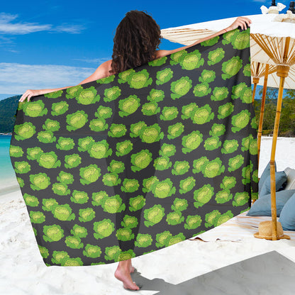 Cabbage Pattern Print Design 01 Sarong Pareo Wrap