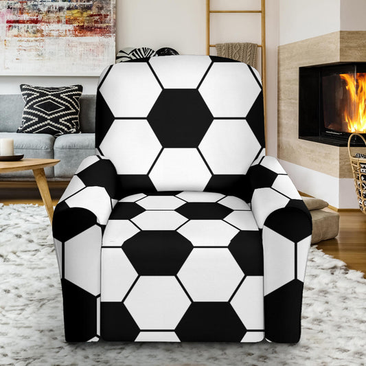 Soccer Ball Texture Print Design LKS303 Recliner Slipcover with Pocket